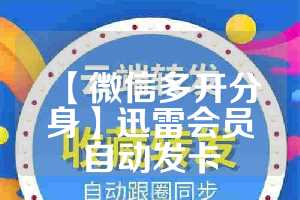 【微信多开分身】迅雷会员自动发卡