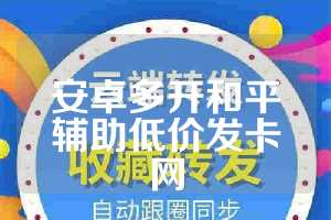 安卓多开和平辅助低价发卡网
