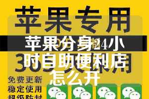 苹果分身24小时自助便利店怎么开