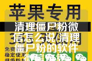 清理僵尸粉微信怎么说(清理僵尸粉的软件微信可靠)