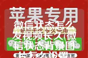 微信状态怎么发视频长久(微信状态背景图片怎么设置)