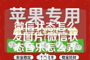 微信状态怎么发图片(微信状态音乐怎么弄的)