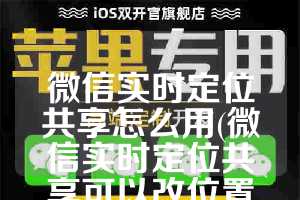 微信实时定位共享怎么用(微信实时定位共享可以改位置吗)