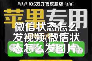 微信状态怎么发视频(微信状态怎么发图片)