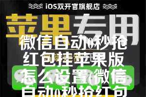 微信自动0秒抢红包挂苹果版怎么设置(微信自动0秒抢红包挂苹果手机)