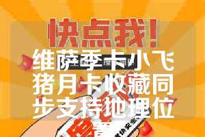 维萨季卡小飞猪月卡收藏同步支持地理位置