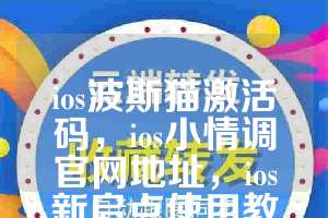 ios波斯猫激活码，ios小情调官网地址，ios新启点使用教程