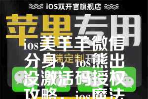 ios美羊羊微信分身，ios熊出没激活码授权攻略，ios魔法师如何下载