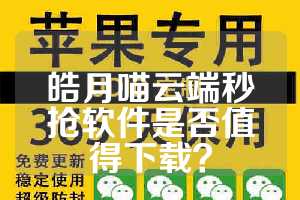 皓月喵云端秒抢软件是否值得下载？