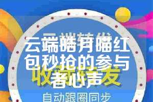 云端皓月喵红包秒抢的参与者心声