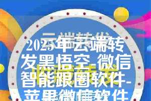 2025年云端转发黑悟空-微信智能跟圈软件-苹果微信软件跟圈转发