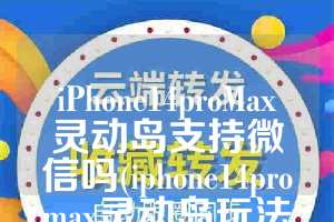 iPhone14proMax灵动岛支持微信吗(iphone14promax灵动岛玩法)